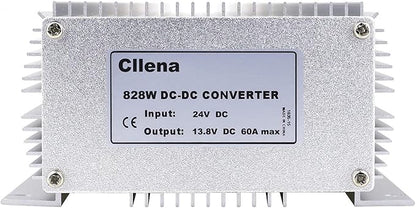 Cllena DC 24V to 13.8V 60A 828W Converter - Waterproof DC Voltage Regulator for Golf Cart