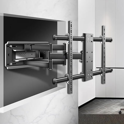 HILLPORT 86 98 TV Wall Mount 55-100 inch Full Motion Bracket Large Screen Led Heavy Duty Swivel Tilt Sliding Adjustable Articulating, max vesa 800x600mm Load 165 lbs DY995