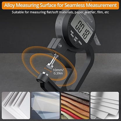 Neoteck Digital Thickness Gauge (Silver-Black, 0-1"/0.0005")