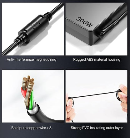 Lvyatuo 300W 20V 15A Laptop Charger Compatible with Lenovo Legion 5 5i 5P 7 7i pro 15 16 17 ThinkPad R7000P R9000P R9000K Y9000K Y9000X ADL300SDC3A GX21F23045 SA10R16956 AC Power Adapter Supply Cord