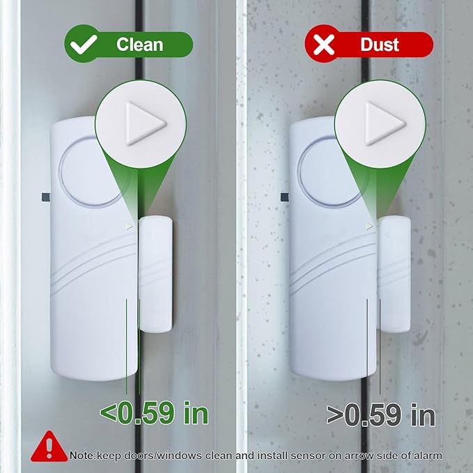 Door Window Alarm, 90dB Door Alarms Sensor for Kids Safety, Home Security, Door Window Burglar Alarm, Window Pool Alarms for Home, Apartments, Offices, Hotel Rooms (5pack)