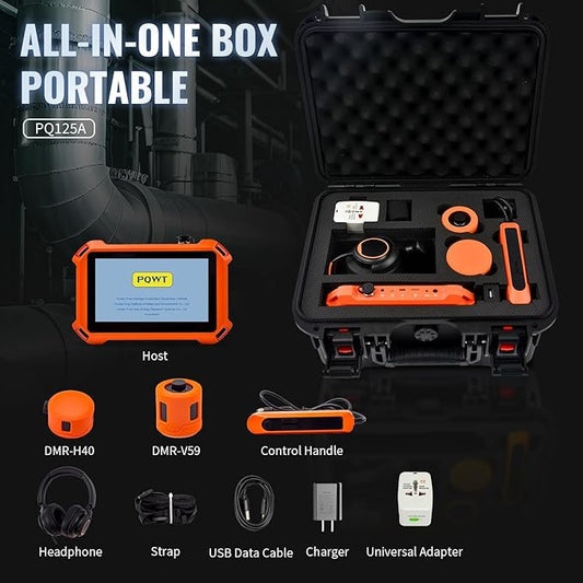 PQWT 125A Underground Water Leak Detector, Indoor Wall & Ground Water Pipe Leak Detection