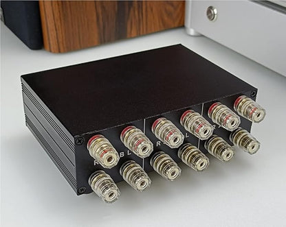 SOLUPEAK P2 2(1)-in-1(2)-Out Amp Amplifier Speaker Switcher Selector Switch Splitter 2-Way Loudspeaker Control Combiner Box