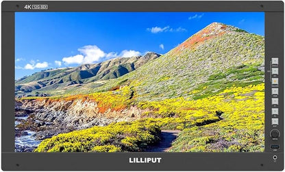 LILLIPUT 17.3" Q17 FHD PRO SDI Filmmaking Monitor 3D Lut HDR Waveform/Vector/Histogram/4 Bar Display/Audio Vector/Level Meter with Gold mount and 19" rack mount ears by VIVITEQ