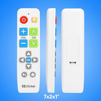 Samsung Replacement TV Remote Compatible with Samsung TV's ONLY (White) Big Button TV Remote Control, Simplified and Easy to Use (2xAAA Batteries not Included)