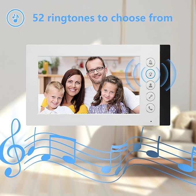 ANJIELO SMART Wired Video Multifamily Apartment Intercom System,2/3/4/6/8/10/12 Units 7 inch Monitor Video Door Phone Kit,Video Doorbell, ID Card Unlock, 2 Way Audio for Home (1 doorbell + 2 Monitor)