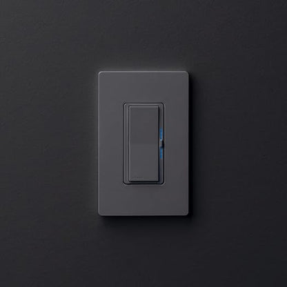 Lutron Diva Smart Dimmer Light Switch for Caseta Lighting (Lutron Smart Hub Required), for LED Lights, 150W, Single-Pole/3-Way, No Neutral, Ivory (DVRF-6L-IV)