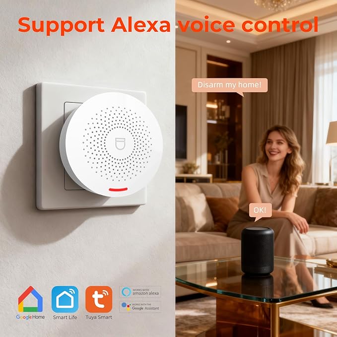 Hapippofa Caregiver Call Button Wireless Call Button for Elderly at Home,WiFi Panic Button,Life Alert Systems for Seniors No Monthly Fee (whiter1)