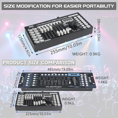 DMX Controller DMX Console,192CH Dmx512 Console Controller Panel Use for Editing Program of Stage Lighting Runing