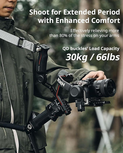 SmallRig RS3 RS2 Weight-Reducing Shoulder Strap Compatible with Sling Handle for DJI, Gimbal Belt with Upgraded QD Quick Release Buckles for DJI RS 5 / RS4 / RS4 Pro/RS 3 / RS 3 Pro/RS 2