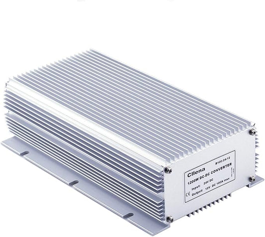 Cllena DC 24V to 12V 100A 1200W Waterproof Buck Transformer Power Supply