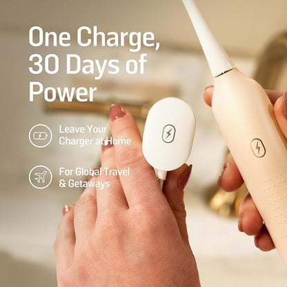 Soocas NEOS II Ultra – Electric Toothbrush with Water Flosser Combo, 3-in-1: Flosses, Vibrates and Oscillates, Flossing Toothbrush for Adults, Cordless Water Flosser for Travel, Champagne Gold
