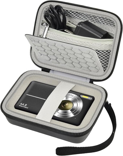 Carrying & Protective Case for Digital Camera, AbergBest 21 Mega Pixels 2.7" LCD Rechargeable HD/Kodak Pixpro/Canon PowerShot ELPH 180/190 / Sony DSCW800 / DSCW830 Cameras for Travel - Black