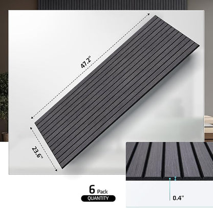 UMIACOUSTICS 6 Packs Acoustic Panel,47.2 x 23.6 Inches Decorative Sound Proof Panel for Office,Home Theater,Studio,Dark Oak