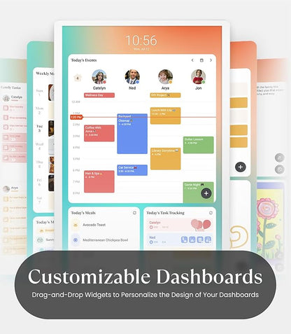 Cozyla Mate Calendar+ 2: 24" Digital Calendar Wall Touch Screen Chore Chart Customizable Dashboard Smart Electronic Display for Family Schedules Meal Plan All App Support Wall Mount Planner for 2026