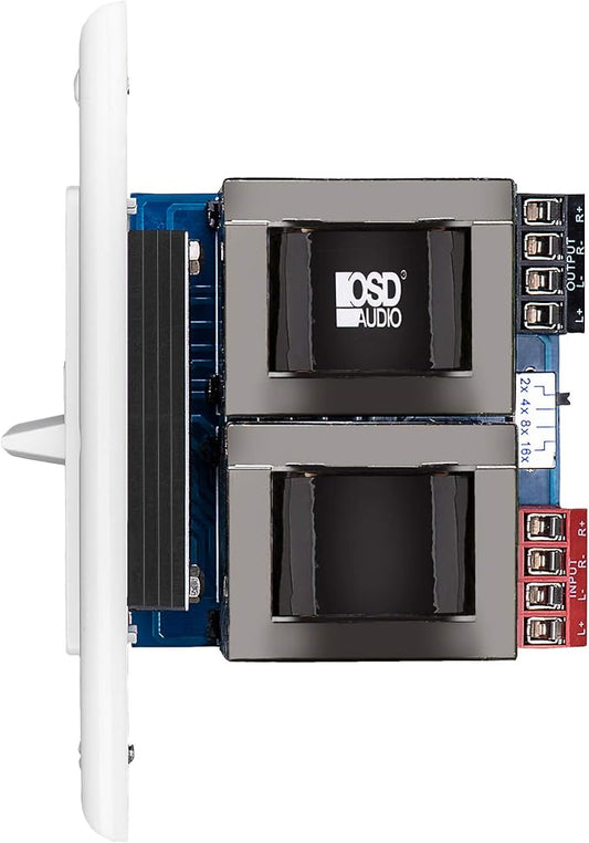 OSD Audio 300W in Wall Volume Control Impedance Matching for Home Speakers, Slider White VMS300
