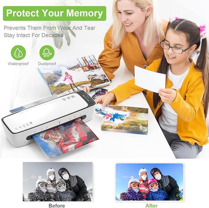 Laminator Machine with Laminating Sheets A4 Portable Thermal Lamination 9-Inch Laminate for Personal Office School Home Use, 6 in 1 Laminater Quick Warm Up Never Jam