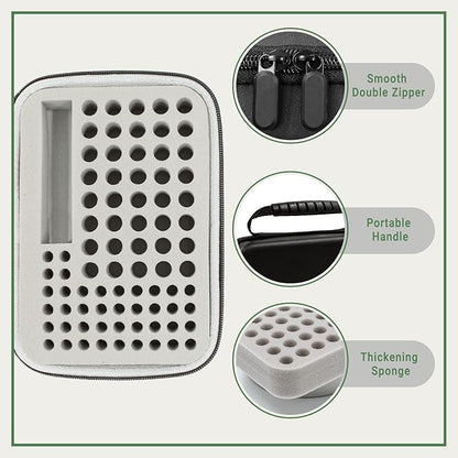 stukcaze Battery Organizer Storage Case with Tester for AA AAA Button Battery Holder Carrying 3 Batteries Variety Pack 88 Batteries Zipper Mesh Bag (Batteries Not Included)