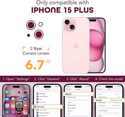 Magnetic for iPhone 15 Plus Case, Compatible with MagSafe, Built-in Privacy Screen Protector and Camera Protection, Anti Spy Full Body Dustproof Shockproof Hard Phone Case 6.7", Bright Pink