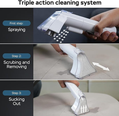 WECLEAN C1 Portable Extractor for Couch and Carpet Cleaner Upholstery Cleaner for Deep Cleaning