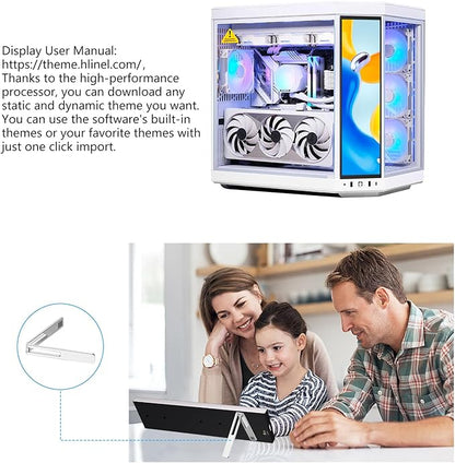 9.16" Computer Temp Monitor, FHD 1920x462 PC Sensor Panel One-Cable Connection(No HDMI Needed), Stretched Bar LCD Dynamic Theme Supported, IPS Mini Secondary Screen for CPU RAM HDD Data Aida64 (Black)