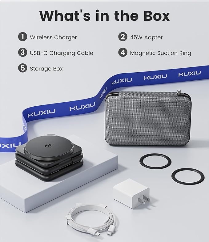 Qi2 Certified 3 in 1 Charging Station for Samsung, Aluminum Alloy Foldable 15W Wireless Charger for Galaxy S25 Series Z Flod 7, Fast Charger for Galaxy Watch Ultra, for Galaxy Buds