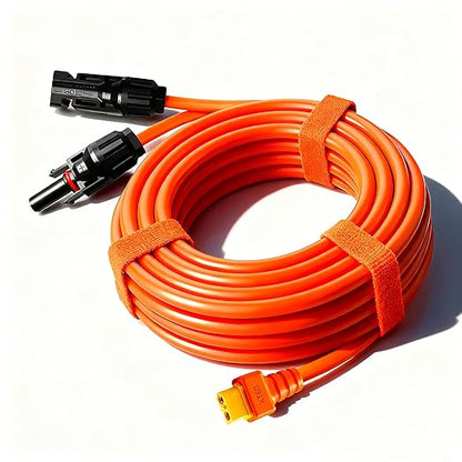 iHaospace XT60 to Solar Connector Cable 25FT/10FT/16.4FT 12AWG,XT60 Extension Cable for ECOFLOW River and Delta Series BLUETTI EB55 Power Station Solar Panel (25FT/7.62M)