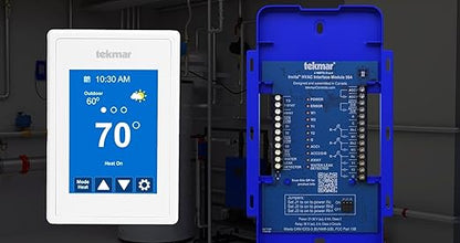 tekmar Invita Wi-Fi Thermostat | 2-Wire, Energy Star Approved, Up to 2-Stage Heat, 2-Stage Cool, Fan & 2 Accessories or Up to 4-Stage Heat, 2-Stage Cool, Fan, Reversing Valve and 1 Accessory | ERV/HRV