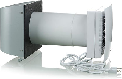 VENTS-US TwinFresh Comfo RB1-50-2 - Ductless ERV Through-the-Wall Single Room Ventilation Fan, 30 CFM, Energy Recovery Ventilator with Remote Control and Humidity Sensor