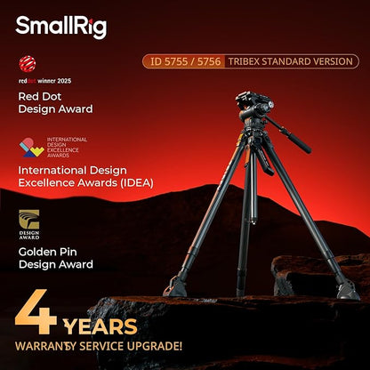 SmallRig x Potato Jet Tribex Carbon II Hydraulic Carbon Fiber Tripod, Fast Extend Camera Video Tripod with 4-Step Counterbalance Fluid Head,Weight 8.3lbs,Load up to 13.2lbs - 5755