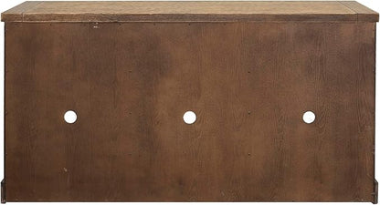 Avondale 60" TV Console Barn Door Entertainment Stand Wood Accent Cabinet Brown