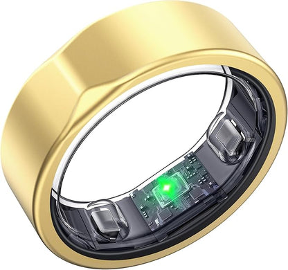 Smart Ring for Women Men,Valentine's Day gift, Fitness Ring with Heart Rate, Stress & Sleep Monitoring,Step & Calorie Counter, 5ATM Waterproof for iPhone and Android,No Subscription Fee (Rose Gold, 7)