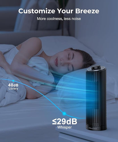 Abolee Tower Fan for Bedroom (black, Medium)