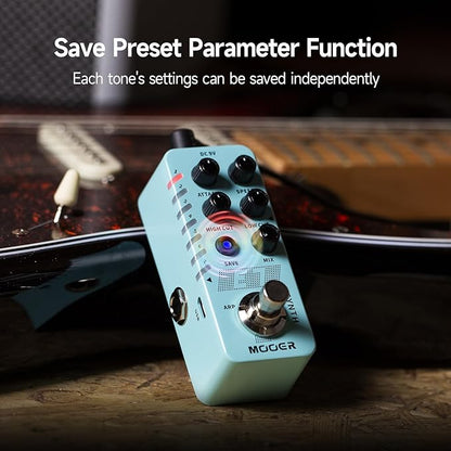 MOOER E7 Polyphonic Guitar Synth Pedal Electronic Synthesizer, 7 Guitar Synthesizer Tones with Individual Arpeggiator And 7 Preset Slots, High/Low Frequency Cut, Attack, Speed Function
