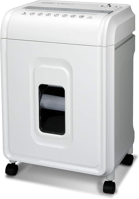 Aurora AU1480MA Professional Grade 14-Sheet Micro-Cut Paper and CD/Credit Card Shredder/ 30 Minutes Continuous Run Time, White/Gray