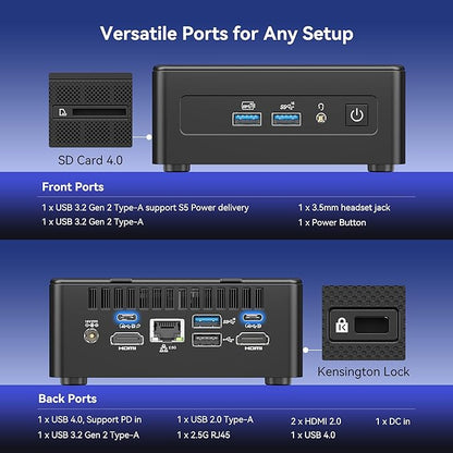 GEEKOM IT15, The Most Powerful AI Mini PC with Intel Ultra 9 285H(15th Gen) 99 Tops | 32GB DDR5, 2TB SSD | Arc 140T GPU | WiFi 7, 8K Quad Display, Win11 Pro, Video Editing, Coding, and Multitasking