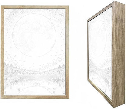 URVIP LED Glowing Photo Frame, 3D Starry-Sky Moon Animal Wall Art, 9x12 Inches Dimmable Light Up Light Painting for Bedroom, Unique Aesthetic Decor, Great Birthday Gift for Women Men