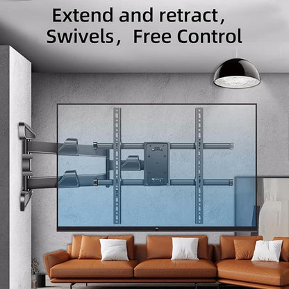 XinleTech 35 Inch Long Arm TV Wall Mount for 37-75 Inch TVs,Full Motion Corner Mount with Extension,±90°Swivel,Tilt&Level Adjust,Max VESA 800x600mm,Heavy-Duty TV Mount,XL-DY858S