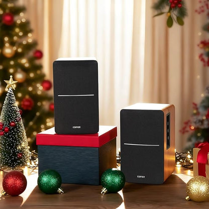 Edifier R1280Ts Powered Bookshelf Speakers - 2.0 Stereo Active Near Field Monitors - Studio Monitor Speaker - 42 Watts RMS with Subwoofer Line Out - Wooden Enclosure