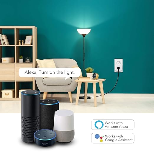 HBN Smart Plug Mini 15A, WiFi Smart Outlet Works with Alexa, Google Home Assistant, Remote Control with Timer Function, No Hub Required, ETL Certified, 2.4G WiFi Only, 2-Pack
