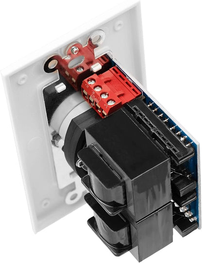 OSD Audio 100W in Wall Volume Control Impedance Matching for Home Speakers, Rotary Knob White SVC100