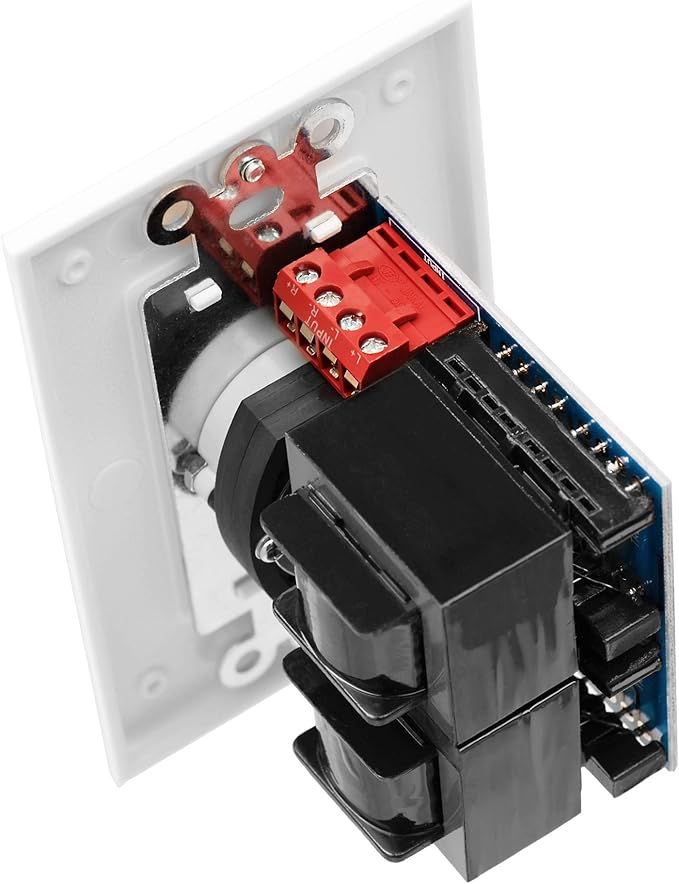 OSD Audio 300W in Wall Volume Control Impedance Matching for Home Speakers, Rotary Knob White SVC300