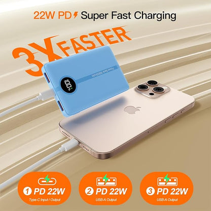 Magnetic Portable Charger, 16800mAh Wireless Power Bank, with 20W USB-C Fast Charging and LED Digital Display Magnetic Battery Pack, Compatible with iPhone 16/15/14/13/12 Full Series (2025)