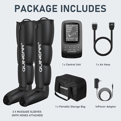 QUINEAR Air Compression Recovery System, Professional Sequential Device for Massage Therapy, Foot and Leg Recovery Boots to Improve Circulation for Athletes, FSA-HSA Eligible (Small)