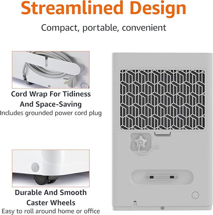 Amazon Basics Dehumidifier, 35-Pint, Energy Star Certified, for Basement, Bathroom and Other Rooms Up to 2500 SFT, with Timer, auto-defrost, Overflow Protection, White