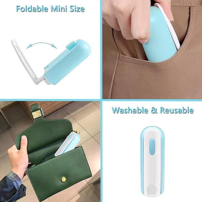 Reusable Washable Lint Roller 3 Pack, Sticky Gel Lint Rollers, Cat Dog Pet Hair Lint Remver Cleaner for Clothes, Carpet, Travel, 1 Large Roller with Dust Cover and 2 Mini, Portable Small Lint Brush