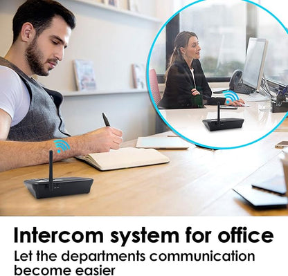 Intercoms Wireless for Home, 5280 Feet Long Range House Intercom System, 10 Channels Intercoms System for Business, Room to Room Intercom System for Elderly, 2 Way Audio Intercom for Office/Classroom