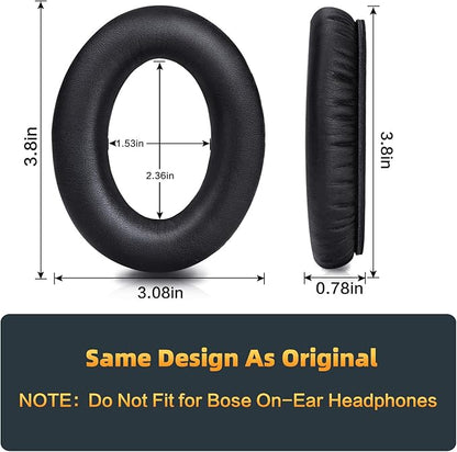 Premium Replacement Ear Pads for Bose QC35 & QC35ii Headphones Made by GEVO- Comfortable Adaptive Memory Foam and Extra Durable - Fits QuietComfort 35 & 35ii / SoundLink 1&2 AE（Over-Ear） (Black)