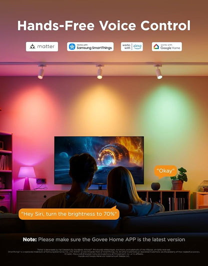 Govee E12 Led Bulb, Smart Light Bulbs Work with Matter, Alexa, Google Assistant, WiFi Candelabra Bulbs 40 Watt Equivalent, RGBWW Color Changing Light Bulb, 2.4Ghz Only, 450 LM, 6 Pack