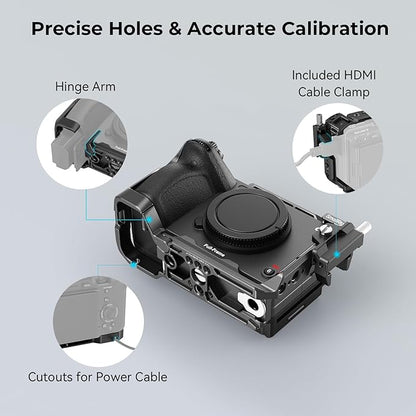 SmallRig Cage for Sony FX30 FX3 FX3A with Cable Clamp for HDMI, Classic Bright Black Surface, Included Cold Shoe and NATO Rail, Modular Design Compatible with Original XLR Handle